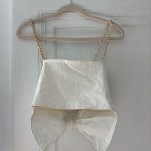 Zara Cream Camisole with Gold Chain Straps